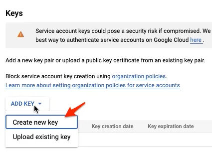 Google Index API Anahtar Oluşturma