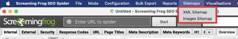 Screaming Frog SEO Sitemaps