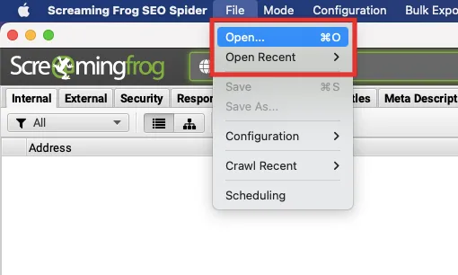 Screaming Frog File
