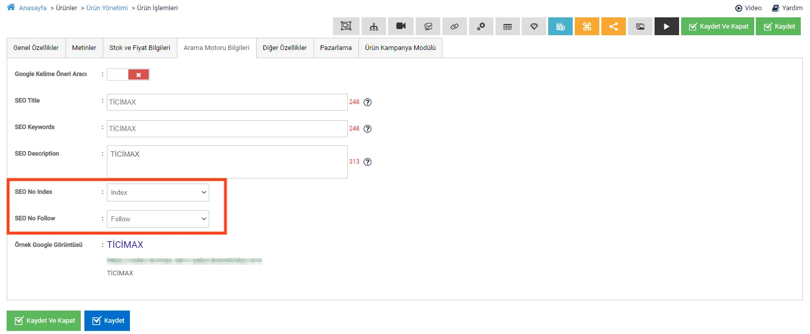 NoIndex NoFollow