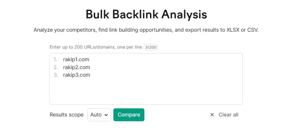 Bulk Analysis