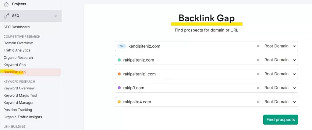 Backlink GAP